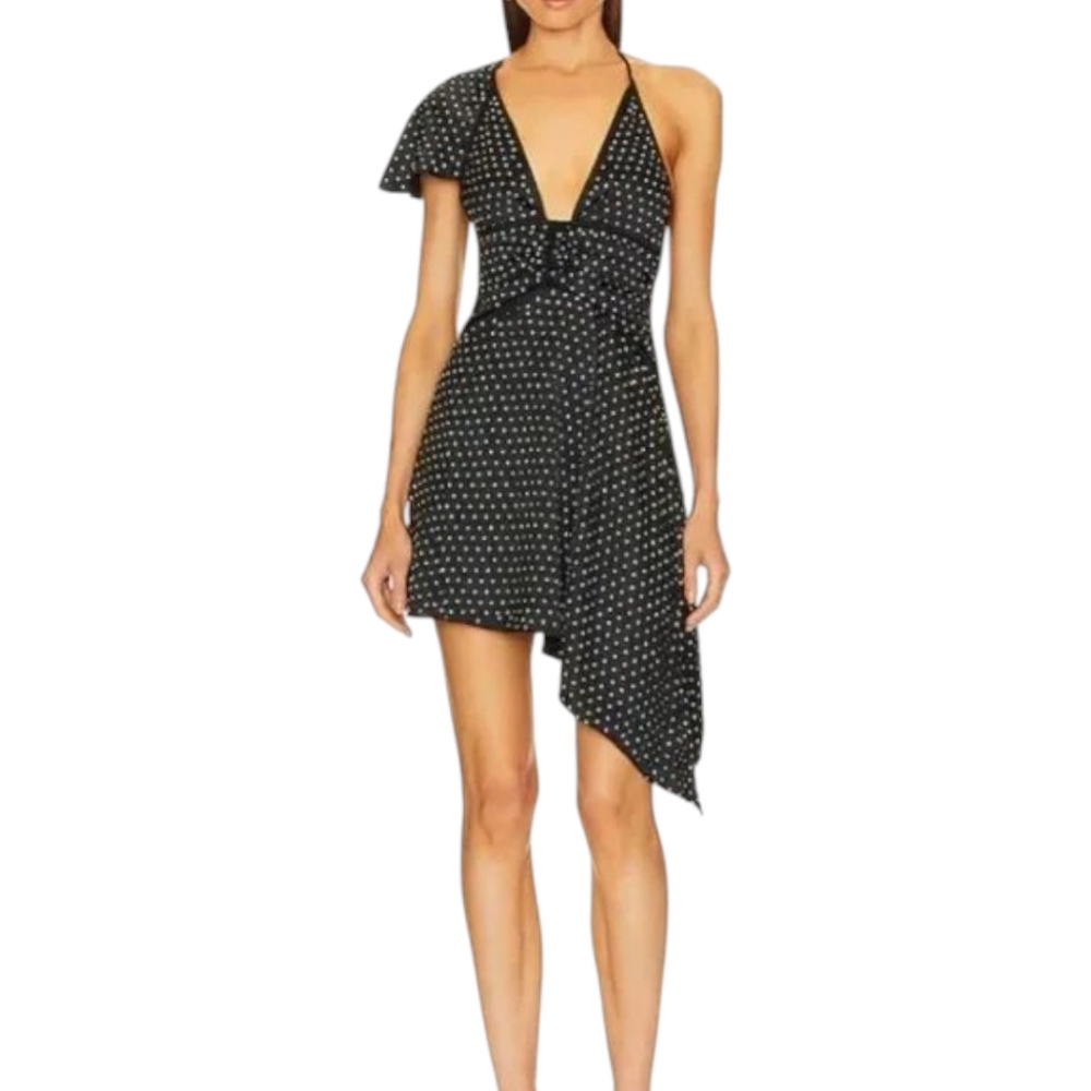 WeWoreWhat Crystal Asymmetrical Dress